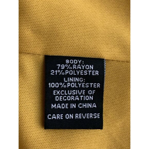 A&I Sleeveless Mustard Yellow Crinkle Texture Summer Dress Small - Picture 11 of 12